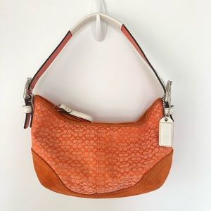 Orange 🍊 Coach Suede Purse